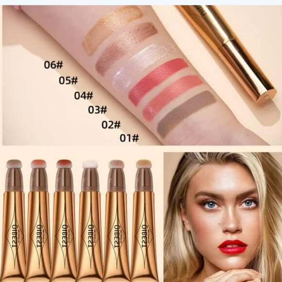 2 In 1 Multifunctional Makeup Pen, Contour Blush Highlighter, Pearl Fine Shine, - Picture 8 of 11